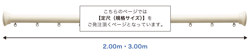 こちらのレールは2.00m・3.00mの定尺サイズが選べます
