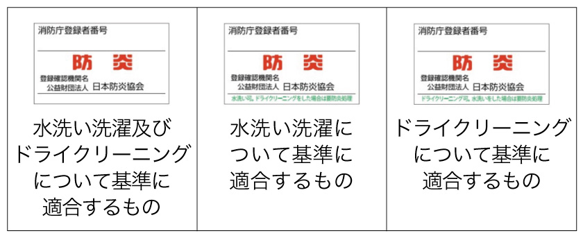 防炎タグの説明