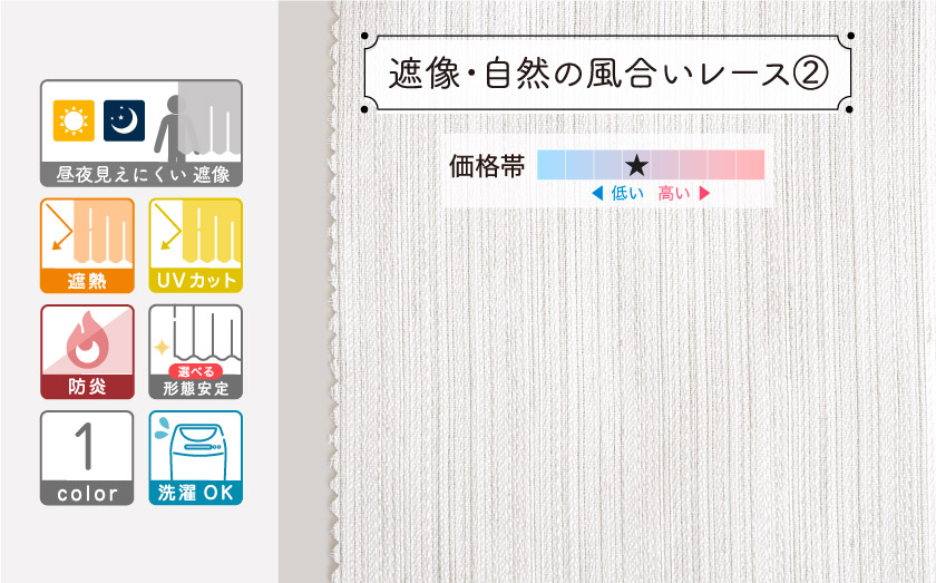 遮像レース【遮像・自然の風合いレース②】