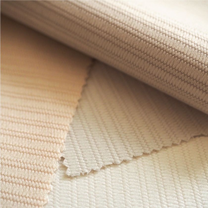 病院用間仕切りメッシュカーテン ベーシックのホワイト、グレージュ、ベージュ、カフェオレの色見本です。