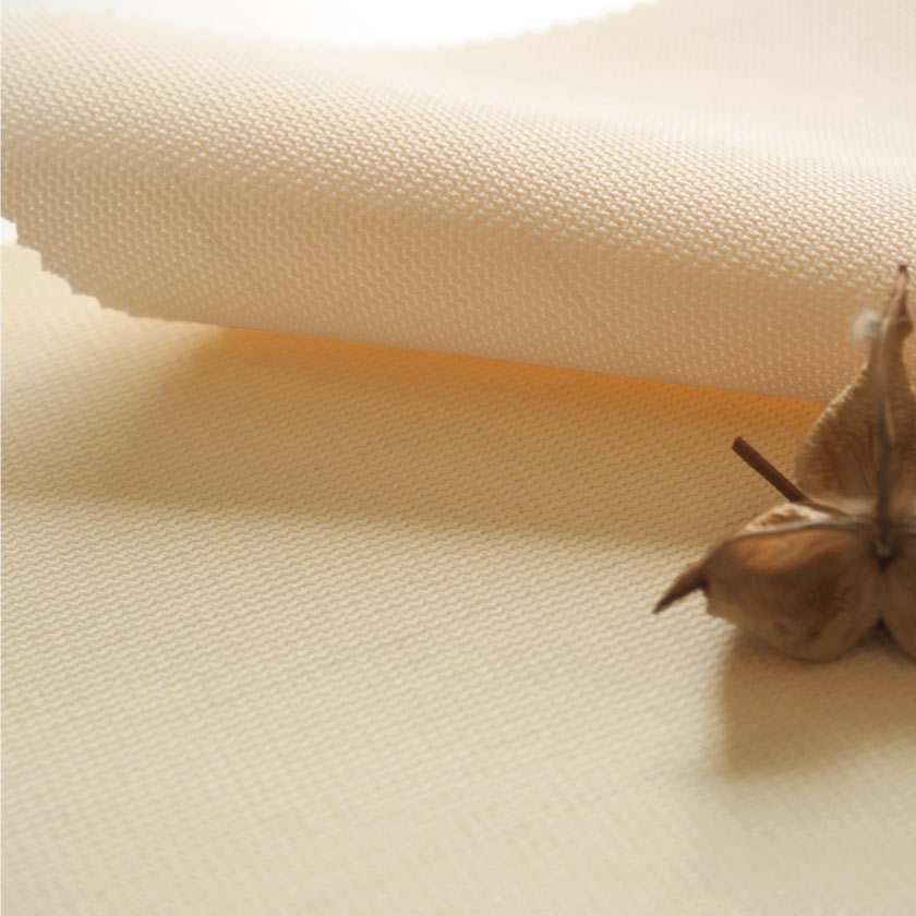 病院用間仕切りカーテン 消臭ベーシックカーテンの生地アップです。生地はフラットでシンプル。