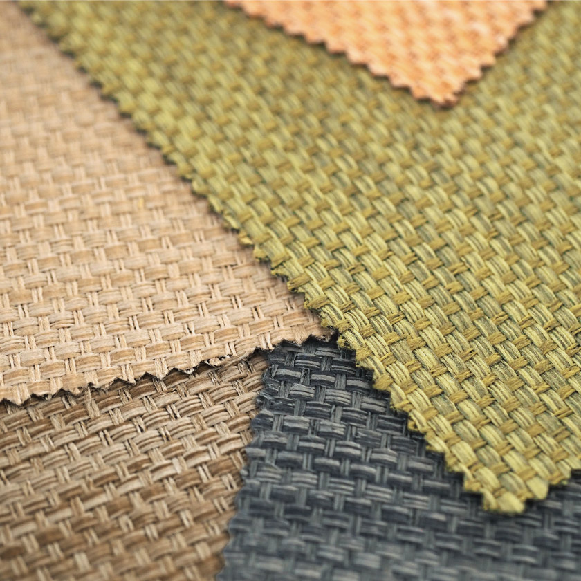 「遮光　ざっくりでナチュラルなカーテン」の生地アップです。ざっくりと大きい目のカーテンです。