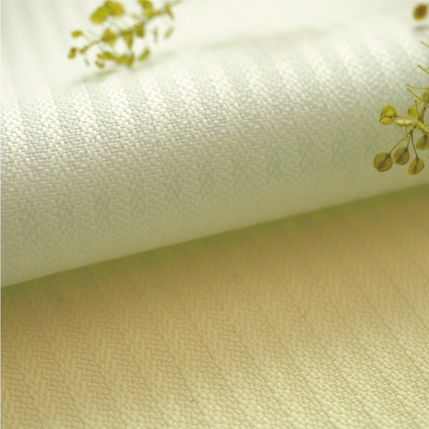 パステル③　抗ウィルスカーテンの生地アップです。イエローグリーン、ブルーグリーンです。