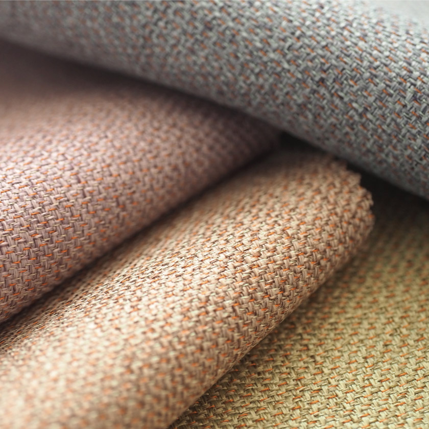 「ナチュラル感③ 渋色深みのカーテン」の生地アップです。