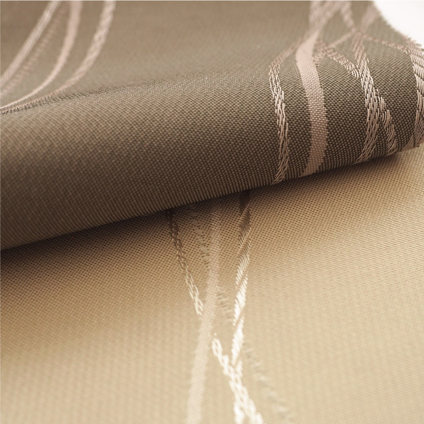 「ナチュラルモダン① 縦柄波柄カーテン」の生地アップです。