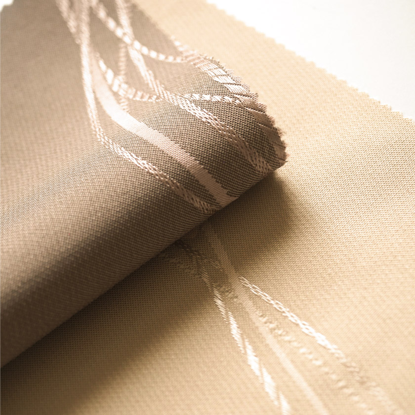 「ナチュラルモダン① 縦柄波柄カーテン」の生地アップです。