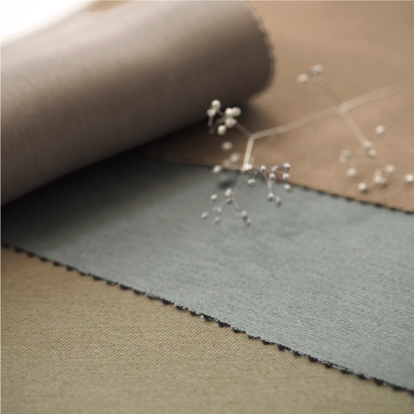 「遮光 スモーキーカラー充実カーテン」の生地アップです。