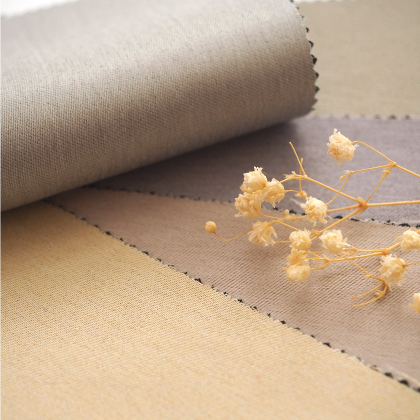 「遮光 スモーキーカラー充実カーテン」の生地アップです。