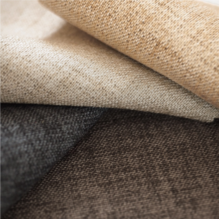 「遮光 モダンでスタイリッシュなカーテン」の生地アップです。グレイッシュな4色です。