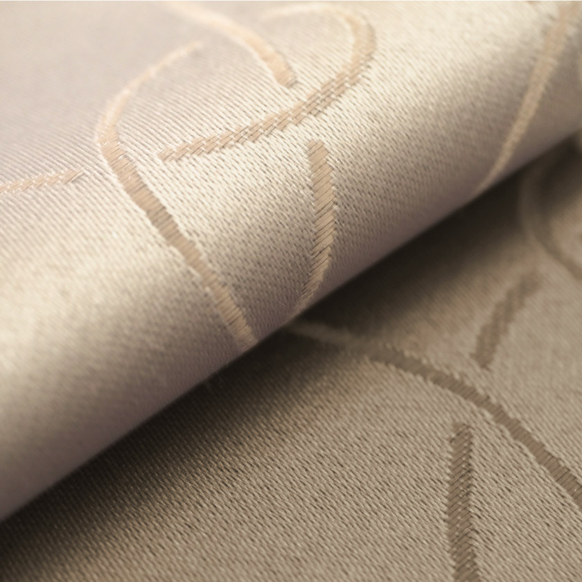 「遮光 モダン柄① 円形ラインの遮光カーテン」の生地アップです。