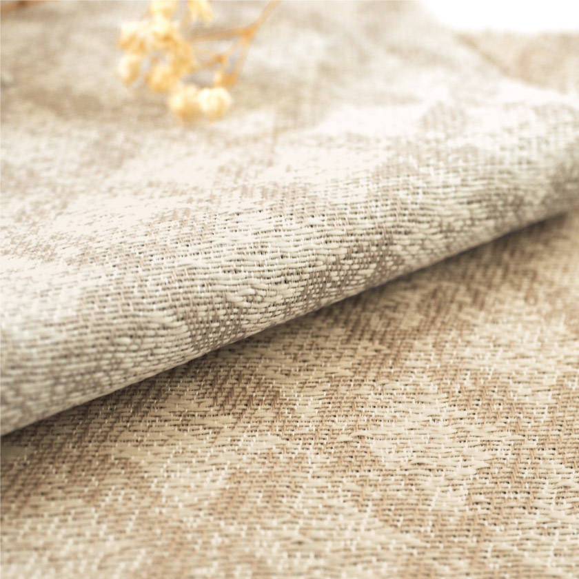 「遮光　うっすらひし形の遮光カーテン」の生地アップです。優しい色合いのナチュラルなカーテンです。