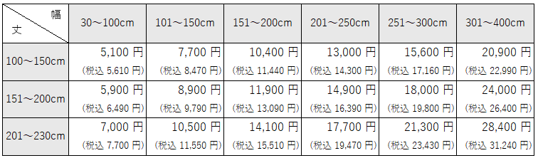 3級遮光ドレープ【華やかフラワー】価格表