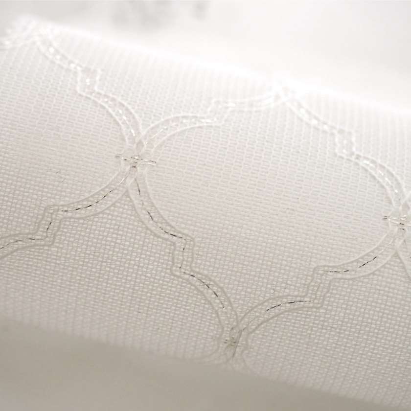 「遮熱のオリエンタルタイルレース」の生地アップです。