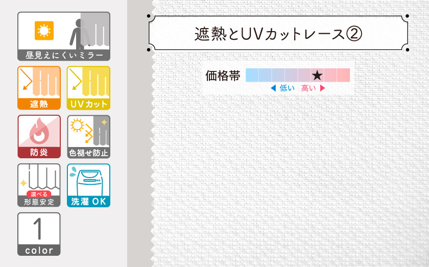 遮熱とUVカットのついた、オーダーミラーレース