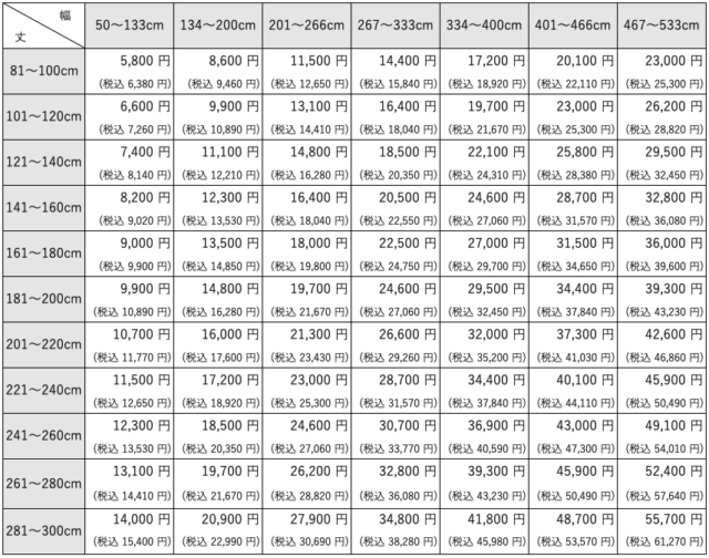 価格表