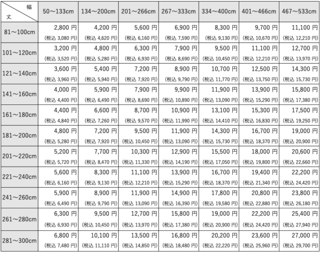 価格表