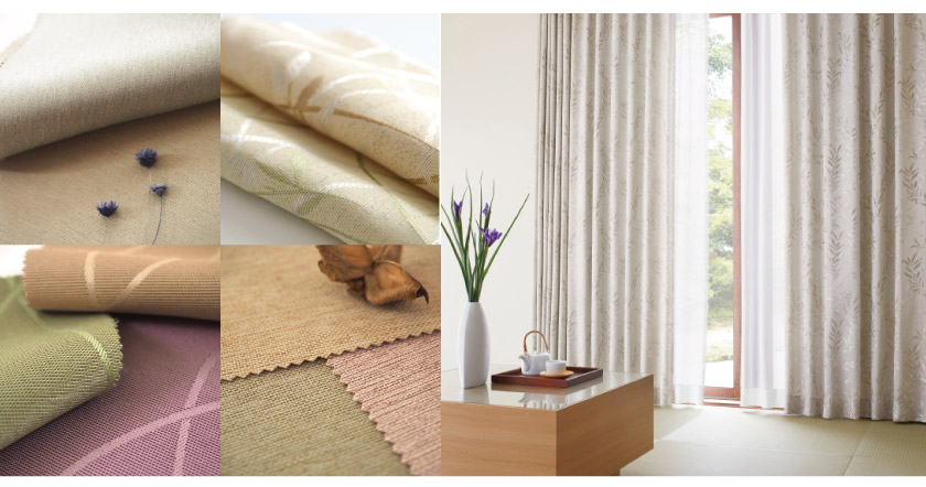 旅館・ホテル・コテージ・ペンション・民宿などの和室におすすめのカーテンの生地見本