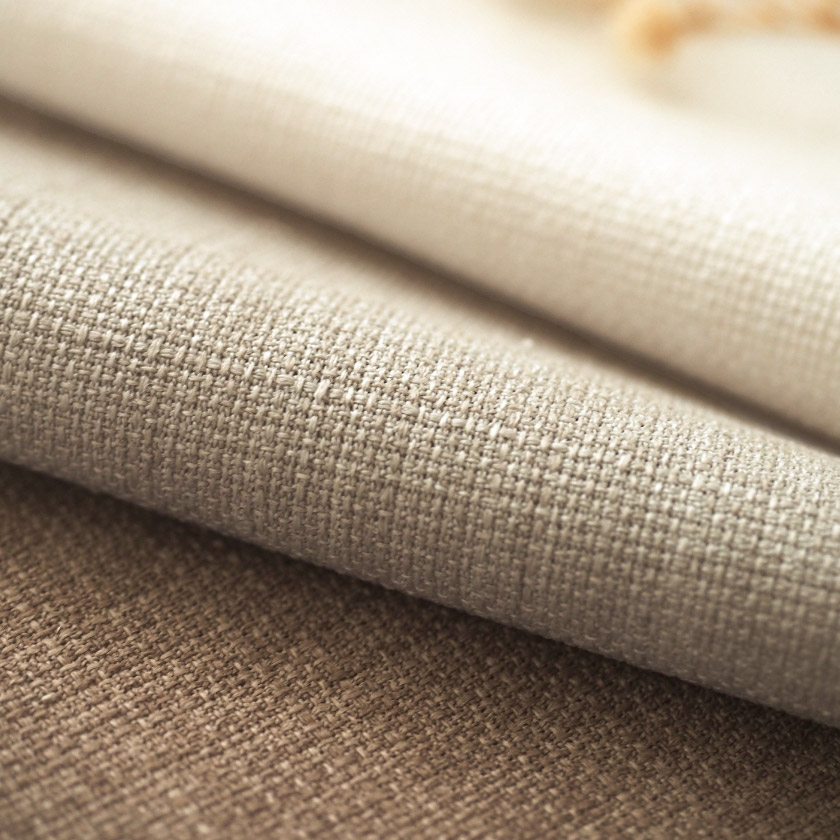 生地のアップ画像です。上から、ホワイト、ライトブラウン、ブラウンです。