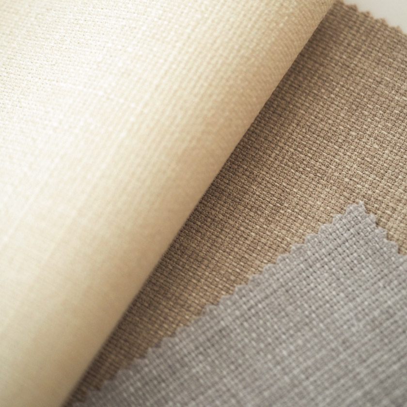 生地のアップ画像です。耐久性を高めるコーティングがされていますが、通常の生地と変わらない見た目です。